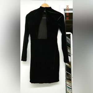 H&M velvet dress with back cut-out